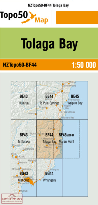 BF44 TOLAGA BAY | carte topographique LINZ