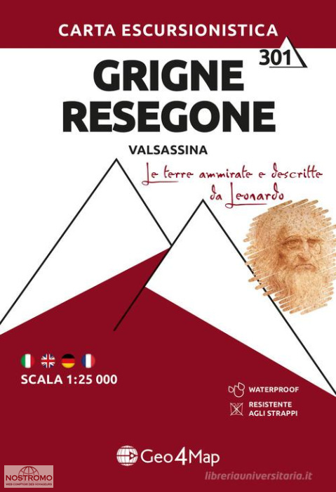 301 GRIGNE RESEGONE - VALSASSINA | carte de randonnée Geo4map