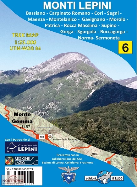 06 MONTI LEPINI | carte de randonnée Il Lupo