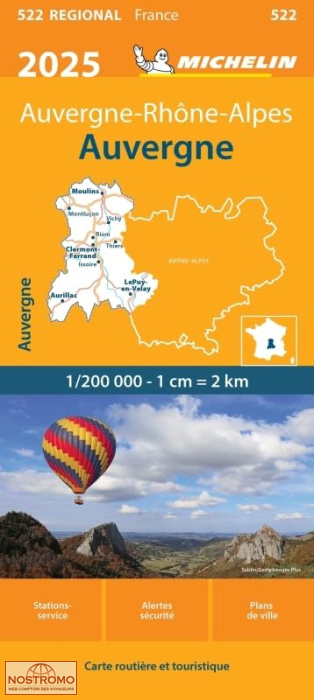 522 AUVERGNE | Michelin road map