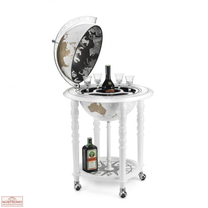 BAR GLOBE "ELEGANCE" WHITE