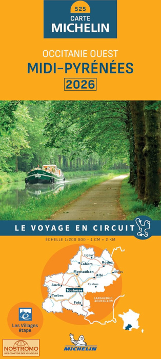 525 MIDI-PYRÉNÉES | carte routière Michelin