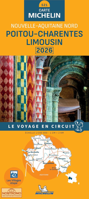 521 POITOU-CHARENTES - LIMOUSIN | carte routière Michelin