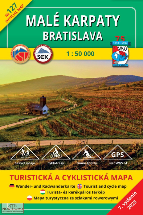 TM 127 - MALÉ KARPATY - BRATISLAVA | VKÚ Harmanec hiking map