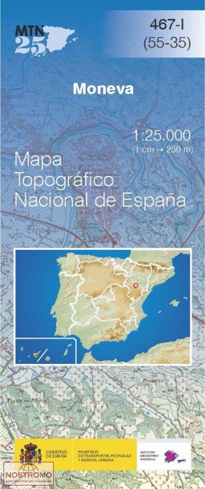 467-1 MONEVA | carte topographique CNIG