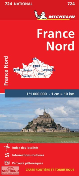 724 FRANCE NORD | carte routière Michelin