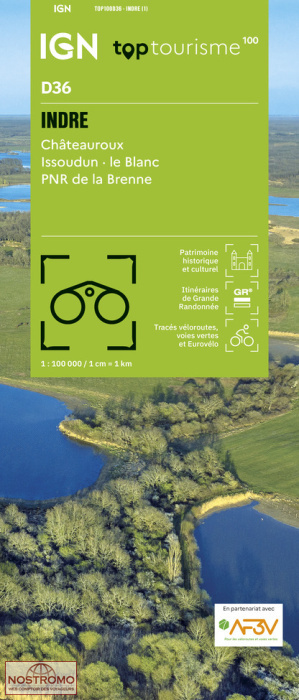 D36 INDRE | carte touristique IGN