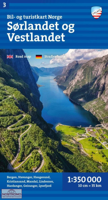 3 SØRLANDET OG VESTLANDET | Calazo road map