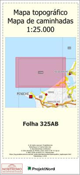 325AB BERLENGAS / CASAIS DOS COVOES | carte topographique Projektnord