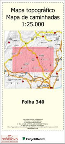 340 TREMES (SANTARÉM) | carte topographique Projektnord