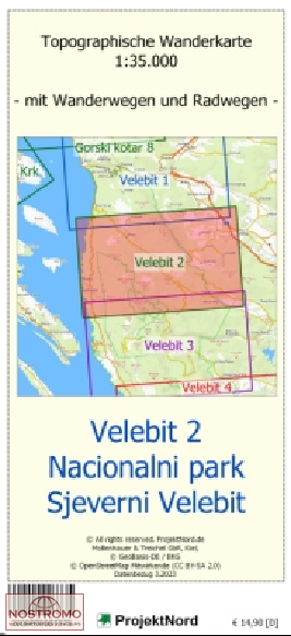 VELEBIT 2 - NACIONALNI PARK SJEVERNI VELEBIT | carte topographique Projektnord