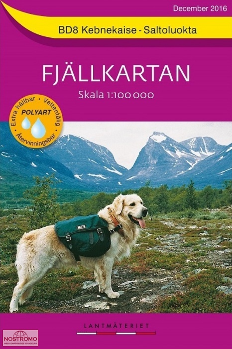 BD08 KEBNEKAISE - SALTOLUOKTA | Lantmateriet hiking map