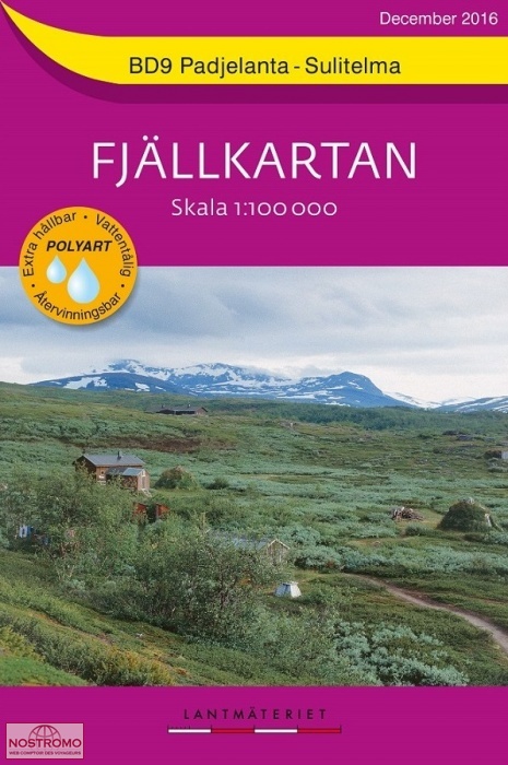 BD09 PADJELANTA - SULITELMA | Lantmateriet hiking map