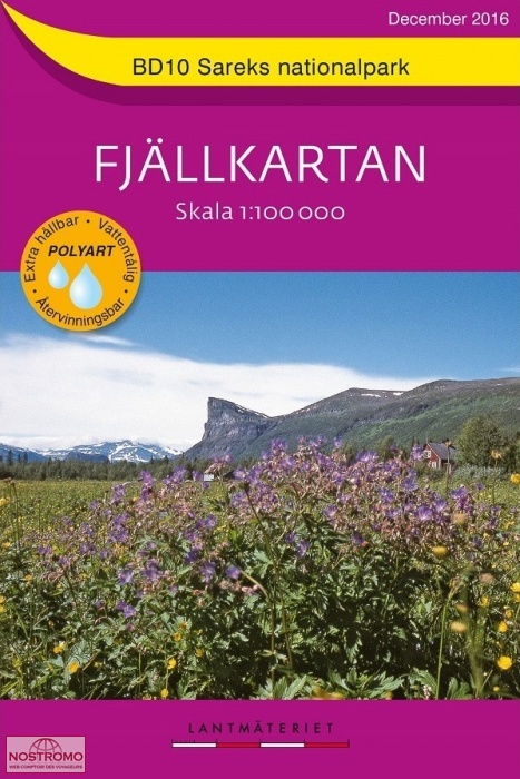 BD10 SAREKS NATIONALPARK | Lantmateriet hiking map