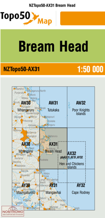 AX31 BREAM HEAD | carte topographique LINZ