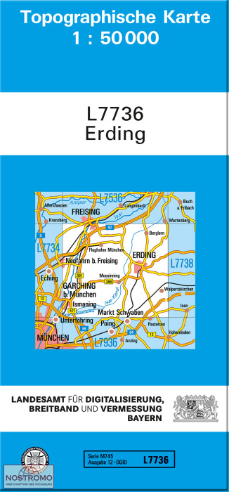 L7736 ERDING | carte topographique LDBV