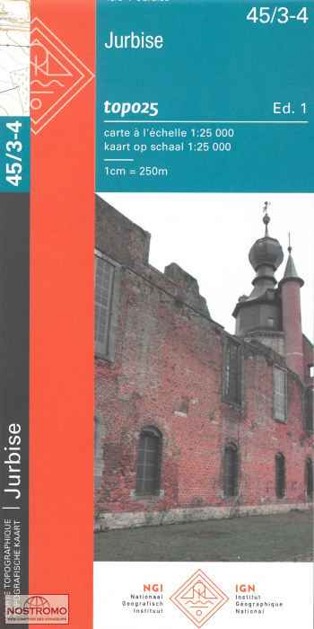 45/3-4 JURBISE | carte topographique NGI/IGN