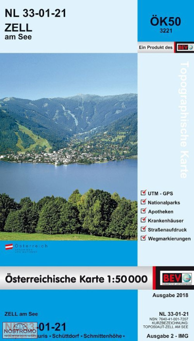 3221 ZELL AM SEE | carte topographique BEV