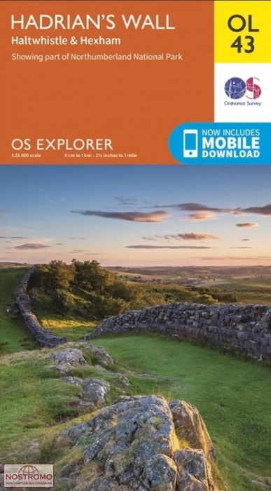 OL43 HADRIAN'S WALL - HALTWHISTLE & HEXHAM | OS hiking map