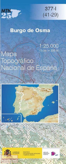 377-1 BURGO DE OSMA | carte topographique CNIG