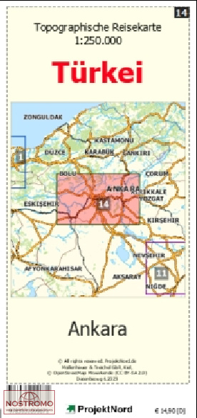 ANKARA | carte topographique Projektnord