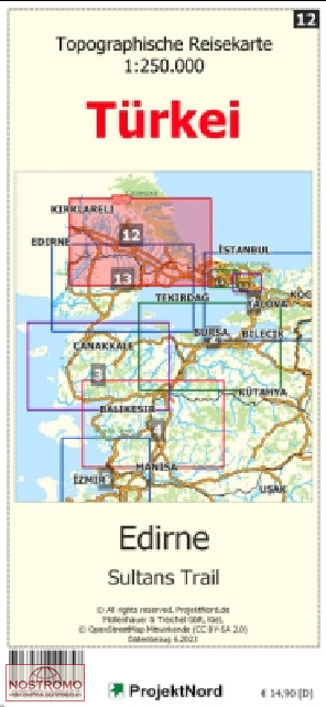 EDIRNE | carte topographique Projektnord