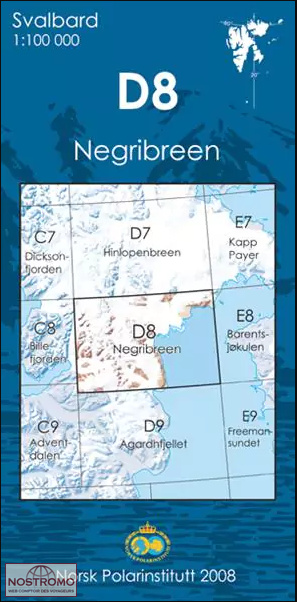 D8 NEGRIBREEN | Norsk Polarinstitutt topographical map