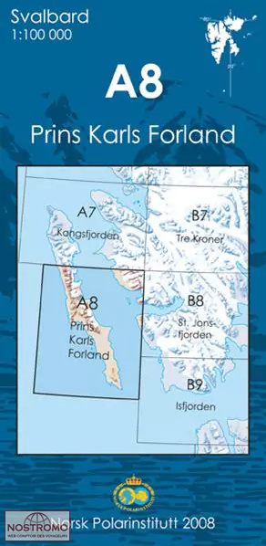 AA8 PRINS KARL FORLAND | Norsk Polarinstitutt topographical map