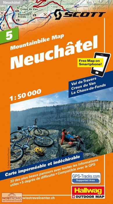 NEUCHÂTEL 5 | Hallwag biking map