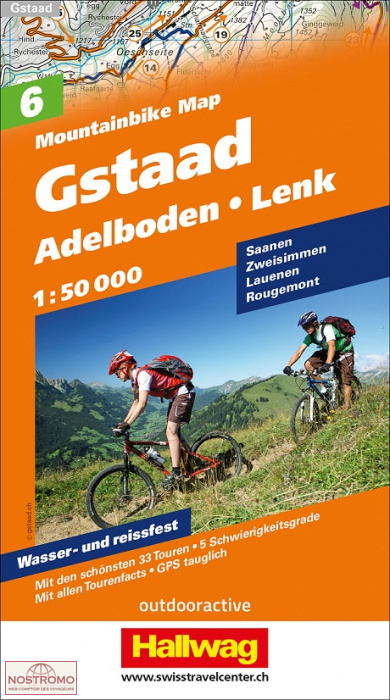 GSTAAD - ADELBODEN - LENK 6 | Hallwag biking map