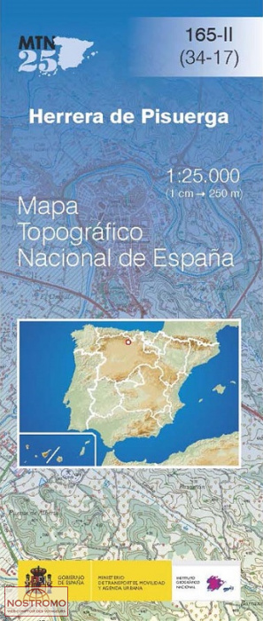165-2 HERRERA DE PISUERGA | carte topographique CNIG