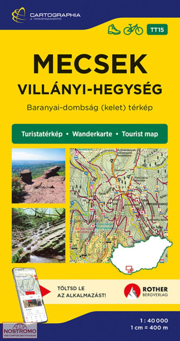 15 MECSEK - VILLÁNYI-HEGYSÉG | carte de randonnée Cartographia