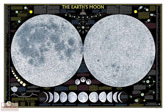 THE EARTH'S MOON | National Geographic wall map