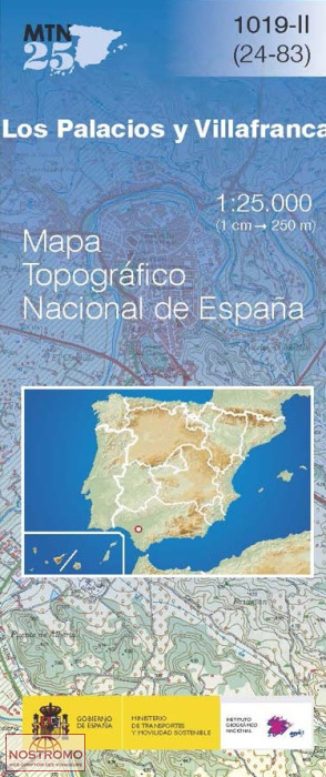 1019-2 LOS PALACIOS Y VILLAFRANCA | carte topographique CNIG