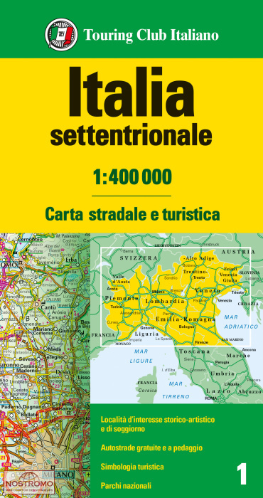 ITALIE NORD | carte routière TCI