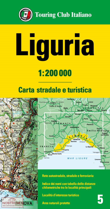 05 LIGURIE | carte routière TCI
