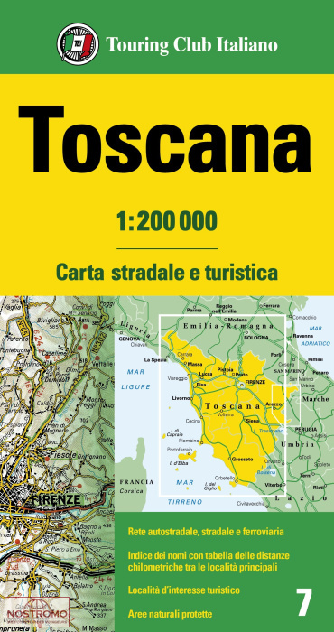 07 TOSCANE | carte routière TCI