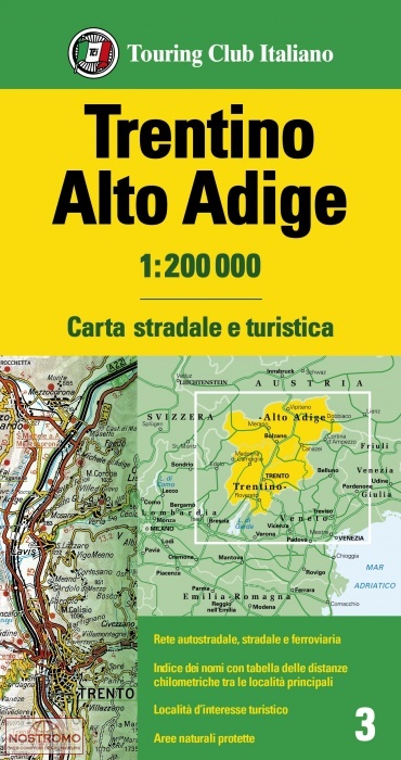 03 TRENTIN - HAUT-ADIGE | carte routière TCI