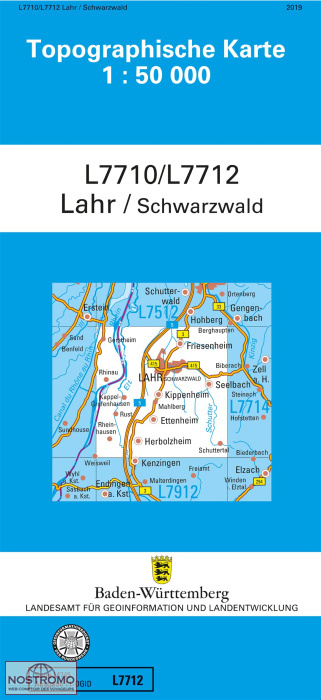 L7710/12 LAHR | carte topographique LGL