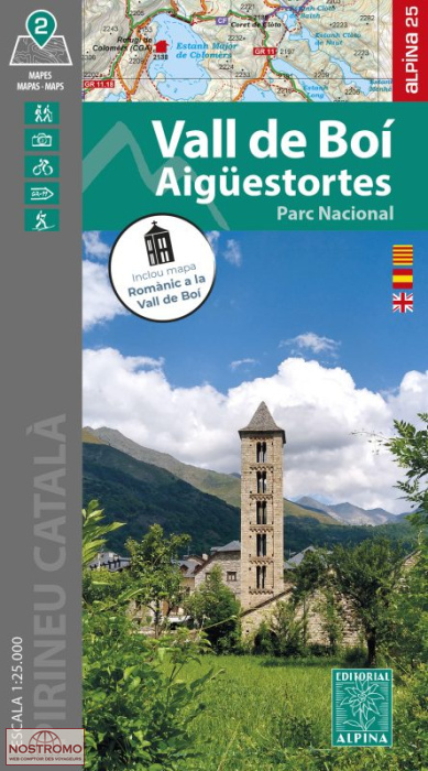 25 VALL DE BOÍ - AIGÜESTORTES | carte de randonnée Alpina