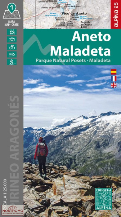 18 ANETO - MALADETA | Alpina hiking map