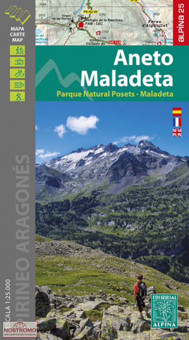 18 ANETO - MALADETA | Alpina hiking map