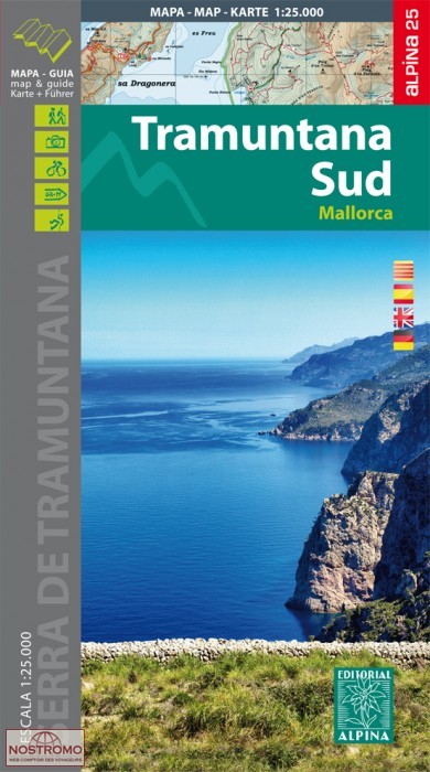 75 TRAMUNTANA SUD | carte de randonnée Alpina
