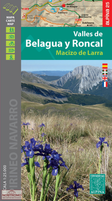 02 VALLES DE BELAGUA Y RONCAL | carte de randonnée Alpina