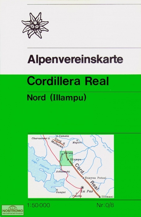 CORDILLERA REAL NORD (ILLAMPU) 0/8 | carte topographique Alpenverein