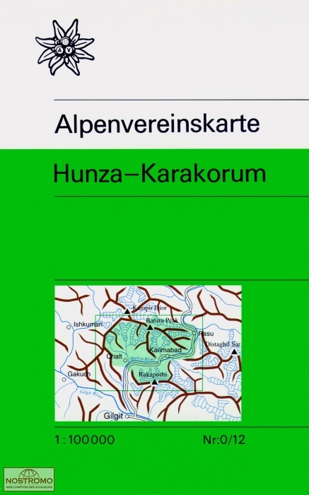 HUNZA - KARAKORUM 0/12 | Alpenverein topographical map