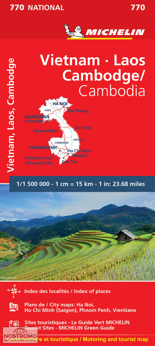 VIETNAM - LAOS - CAMBODIA 770 | Michelin road map