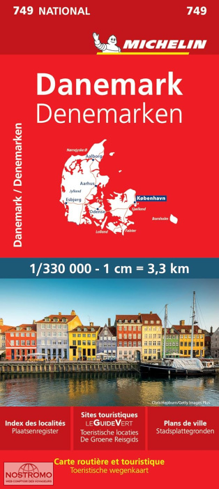 DANEMARK 749 | carte routière Michelin