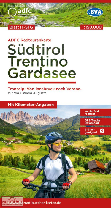 28 TYROL SOUTH - TRENTINO - GARDA LAKE | BVA BikeMedia cycling map