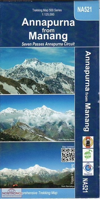 ANNAPURNA FROM MANANG - NA 521 | Nepamaps trekking map